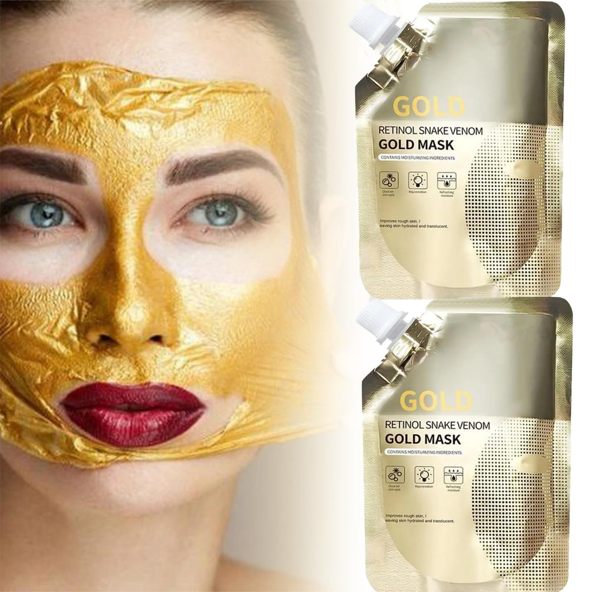 Retinol Snake Venom Peptide Gold Mask