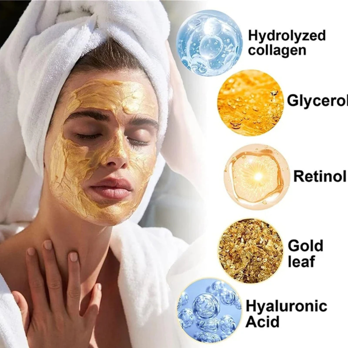 Retinol Snake Venom Peptide Gold Mask